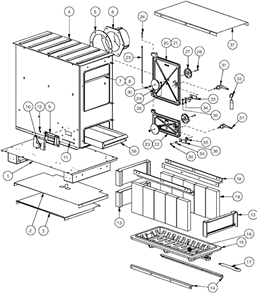 Part Location Diagram of 88033 US Stove Company 3/8" Rope Gasket